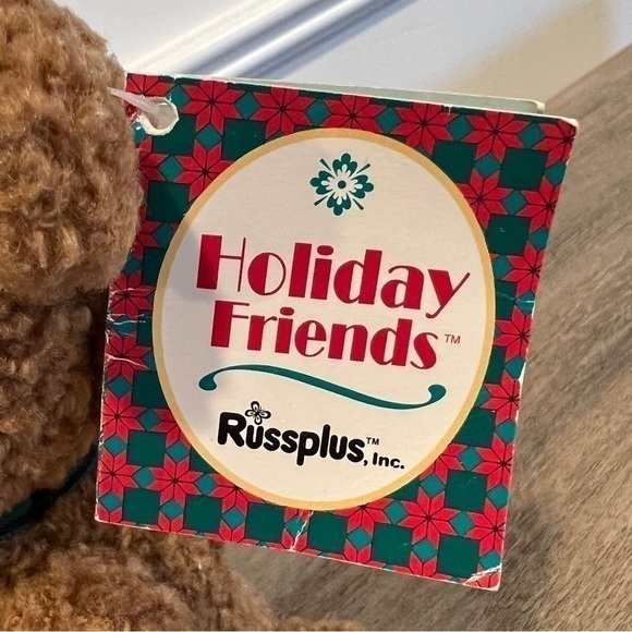 Vintage Russplus “Holiday Friends” Jointed Teddy Bear Plush Stuffed Animal - Picture 13 of 16